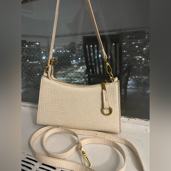 Retro Classic Shoulder Bag Purse Crossbody Vintage Crocodile Pattern -2 Straps - Picture 5 of 5